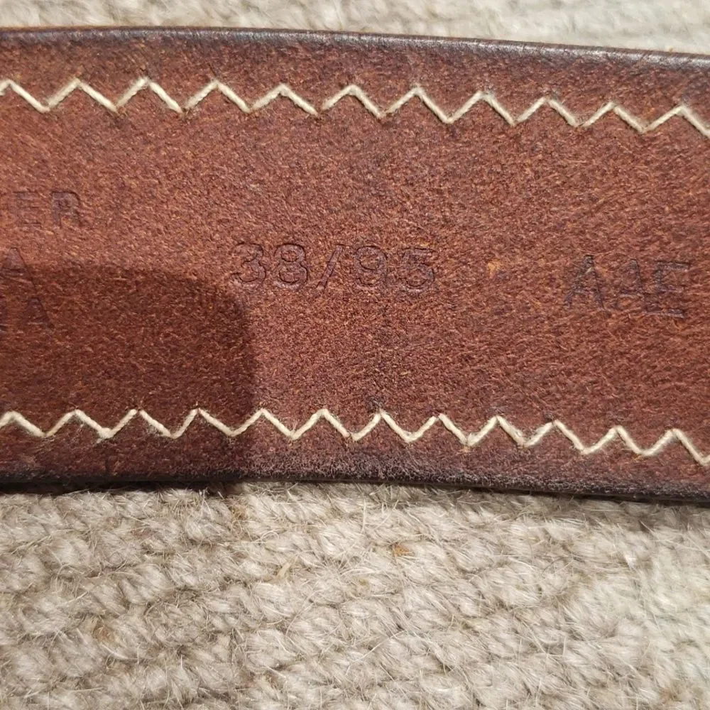 Genuine Leather Belt Mens 38 Rustic 1.5